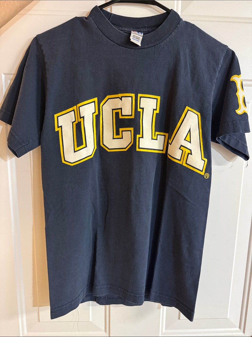 UCLA Navy Crewneck T‑Shirt with Yellow Lettering